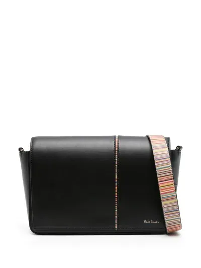 Paul Smith Signature Stripe Crossbody Bag In Black