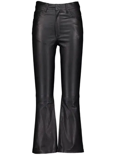 Paula Leather Trousers In Black