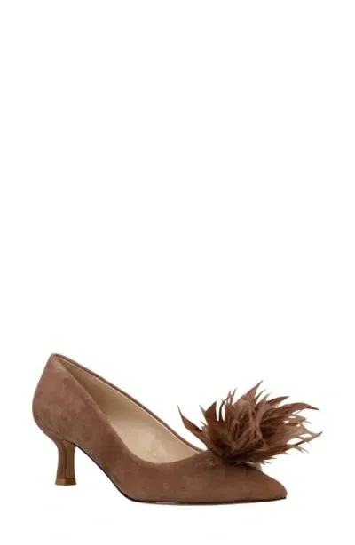 Pelle Moda Kealie Pointed Toe Pump In Taupe