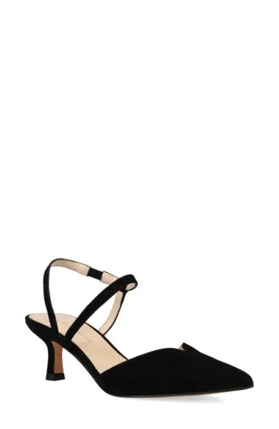 Pelle Moda Kearn Asymmetric Ankle Strap Pump In Black