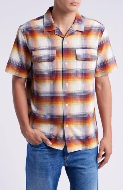 Pendleton Baja Board Plaid Camp Shirt In Sunset Multi Plaid