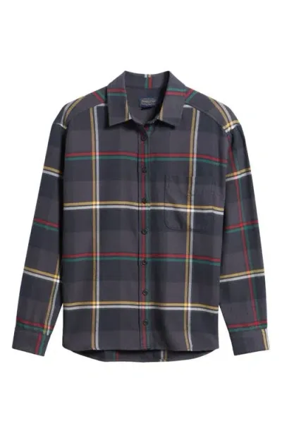 Pendleton Oversize Plaid Flannel Button-up Shirt In Black Multi Plaid