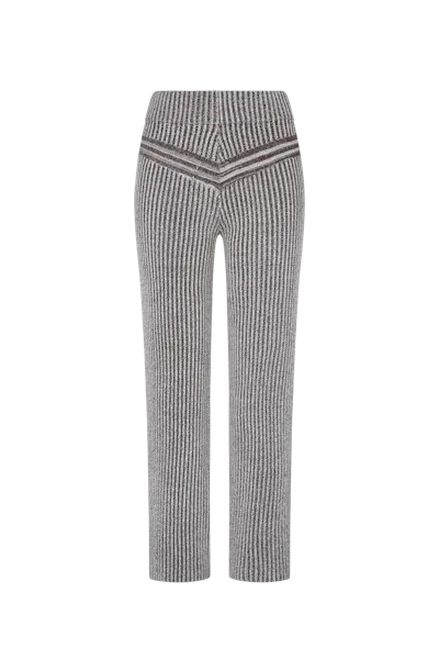 Peregrina Corriente Pant Ivory Brown In Gray