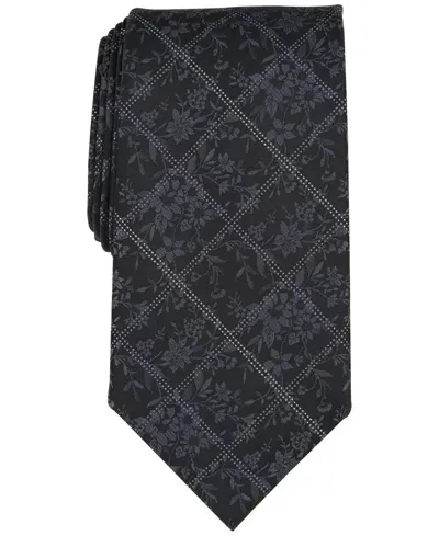 Perry Ellis Men's Hutton Floral Slim Tie In Black