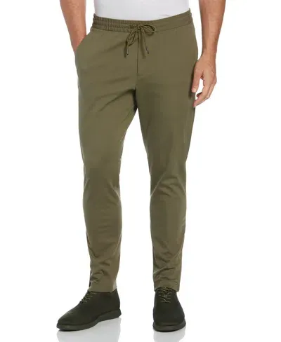 Perry Ellis Men's Ponte Knit Stretch Jogger Pants In Dusty Olive,green