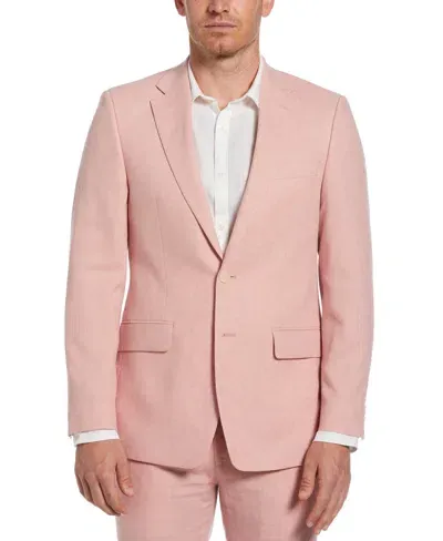 Perry Ellis Men's Slim Fit Linen Blend Suit Jacket In Pink