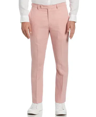 Perry Ellis Men's Slim Fit Linen Blend Suit Pant In Pink