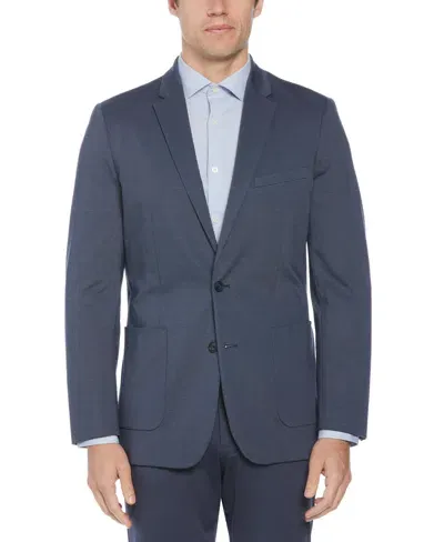 Perry Ellis Men's Slim Fit Microgrid Knit Suit Jacket In Medium Navy,blue