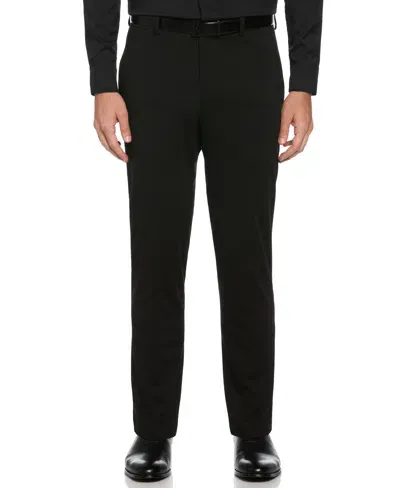 Perry Ellis Men's Slim Fit Neat Knit Stretch Suit Pant In Black