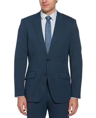 Perry Ellis Men's Slim Fit Pindot Stretch Knit Suit Jacket In Azure,blue