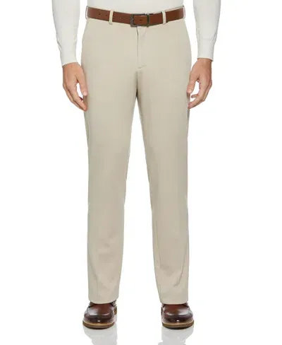 Perry Ellis Men's Slim Fit Solid Knit Suit Pant In Light Taupe,beige