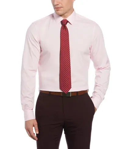 Perry Ellis Men's Tech + Stretch Cotton Blend Dress Shirt In Pink