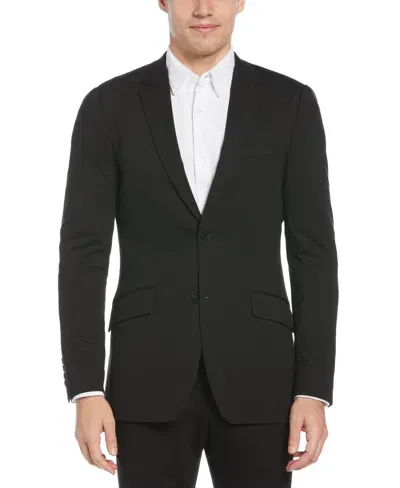 Perry Ellis Men's Very Slim Fit Neat Knit Suit Jacket In Black