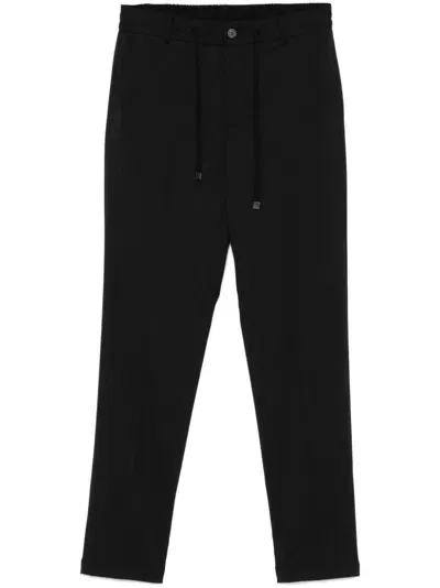 Peserico Drawstring-waist Trousers In Black