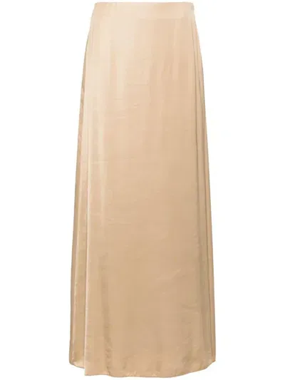 Peserico Satin Maxi Skirt In Neutral