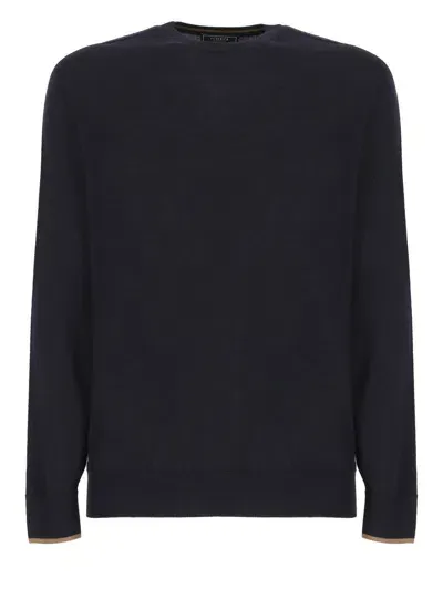 Peserico Virgin Wool Sweater In Blue