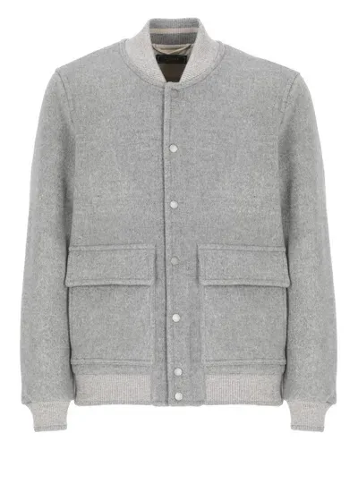 Peserico Virgin Wool And Cashmere Jacket In Grey