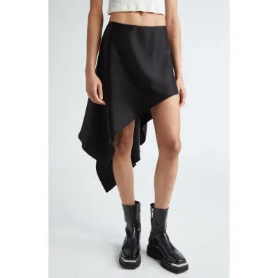 Peter Do Asymmetric Satin Skirt In Black