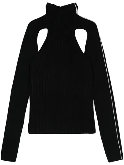 Peter Do Wool Cut-out Jumper In Black