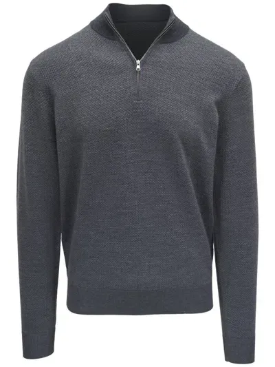 Peter Millar Merino Wool Sweater In Grey