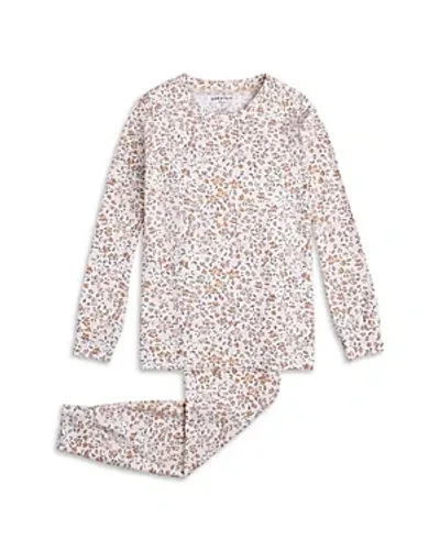 Petit Lem Girls' Floral Knit Pajama Set - Little Kid In Lt Pink