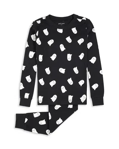 Petit Lem Unisex Glow In The Dark Printed Pajama Set - Big Kid In Black