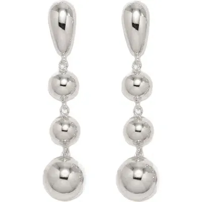 Petit Moments Ball Statement Drop Earrings In Silver