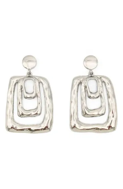 Petit Moments Hammered Knocker Drop Earrings In Silver