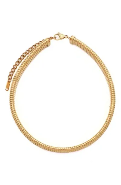 Petit Moments Slinky Chain Choker Necklace In Gold