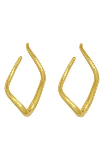 Petit Moments Wing Hoop Earrings In Gold