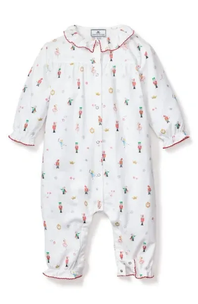 Petite Plume A Night At Nutcracker Cambridge Long Sleeve One-piece Pajamas In White