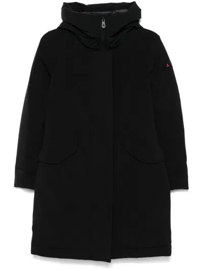 Peuterey Emin Tj Nylon Parka Coat In Black