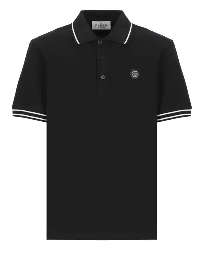 Philipp Plein Hexagon Polo Shirt In Black