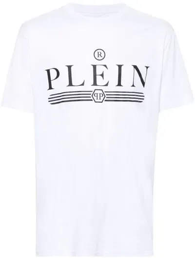 Philipp Plein Logo-print Cotton T-shirt In White