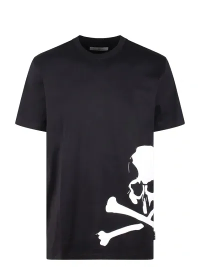 Philipp Plein Round Neck Ss Skull & Bones T-shirt In Black