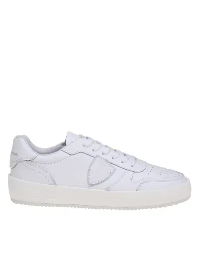 Philippe Model Leather Sneakers In White