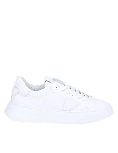 Philippe Model Leather Sneakers In White