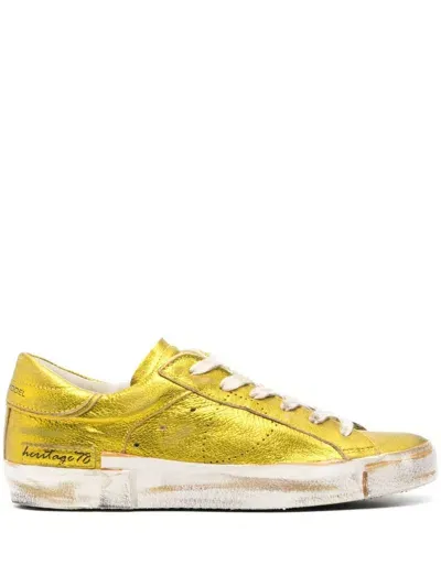 Philippe Model Paris Prxs Tennis Sneakers In Yellow