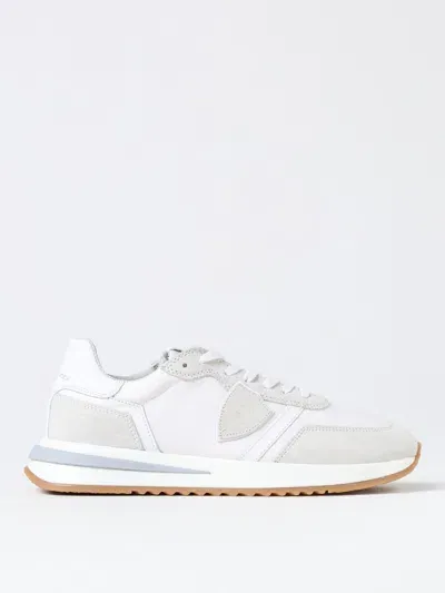 Philippe Model Tropez 2.1 Sneakers With Suede Inserts In White