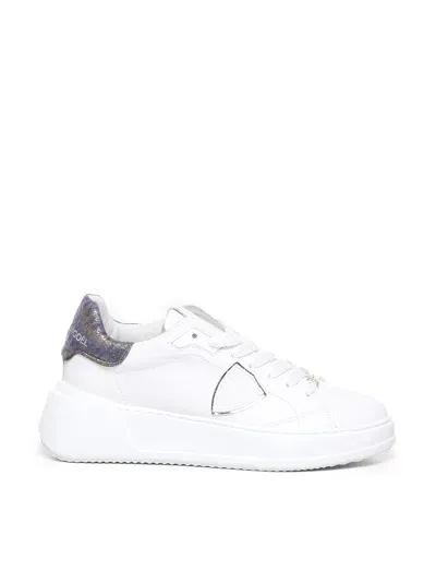 Philippe Model Tres Temple Low Sneakers In White