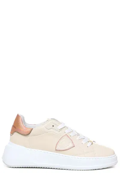 Philippe Model Tres Temple Sneakers In Pink