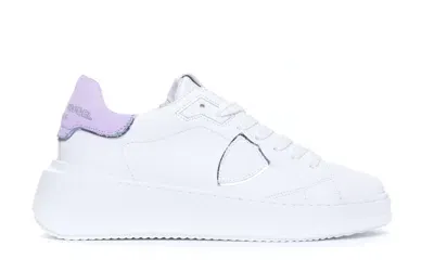 Philippe Model Tres Temple Sneakers In Bianco