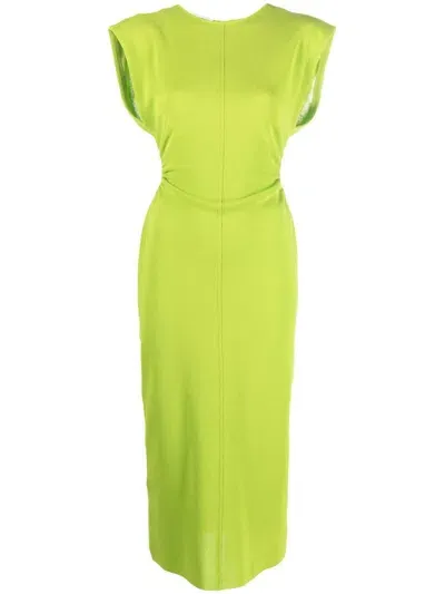 Philosophy Di Lorenzo Serafini Cut-out Sleeveless Midi Dress In Green