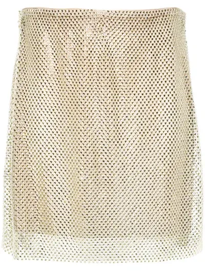 Philosophy Di Lorenzo Serafini Crystal-embellished Skirt In Green