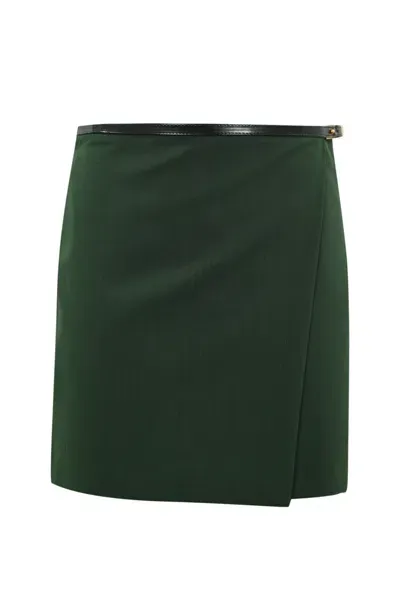 Philosophy Di Lorenzo Serafini Green Wool Blend Skirt