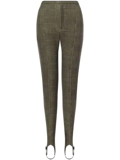 Philosophy Di Lorenzo Serafini High-waisted Skinny Trousers In Green