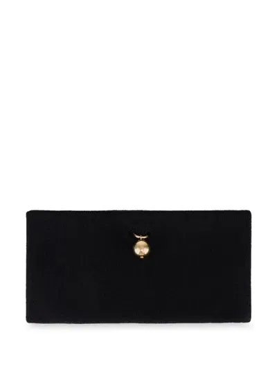 Philosophy Di Lorenzo Serafini Knitted-upper Clutch Bag In Black