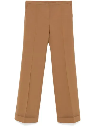 Philosophy Di Lorenzo Serafini Raised-seam Straight Trousers In Brown