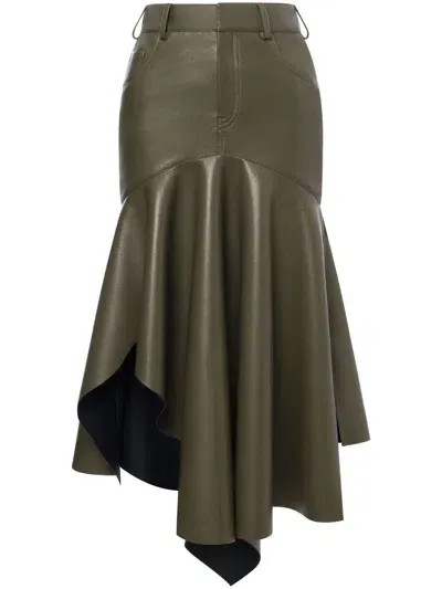 Philosophy Di Lorenzo Serafini Panelled Fishtail Skirt In Green