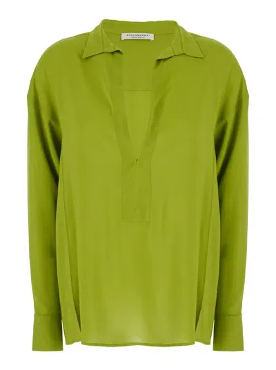 Philosophy Di Lorenzo Serafini V Neck Shiirt In Green